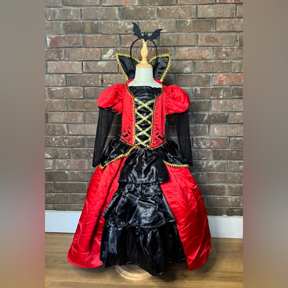 Charming Red and Black Kids Halloween Costume